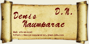 Denis Naumparac vizit kartica